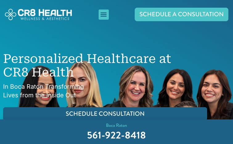 CR8 Health website